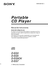 Sony D-EG5 Manuel D’Utilisation