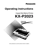Panasonic KX-P2023 Mode D’Emploi
