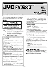 JVC HR-J693U User Manual