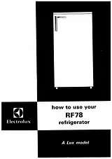Electrolux RF78 ユーザーズマニュアル