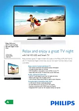Philips LED TV with YouTube App 42PFL3507T 42PFL3507T/12 Folheto
