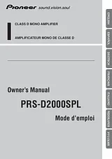 Pioneer D2000SPL Справочник Пользователя