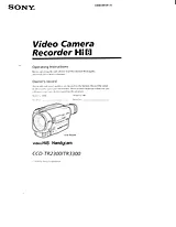 Sony CCD-TR23 User Manual