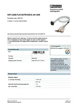 Phoenix Contact Round cable VIP-CAB-FLK16/FR/OE/0,14/1,5M 2900132 2900132 Техническая Спецификация