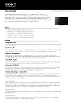 Sony KDL-60EX723 Specification Guide