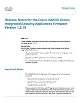 Cisco Cisco ISA550 Integrated Security Appliance Nota De Lançamento