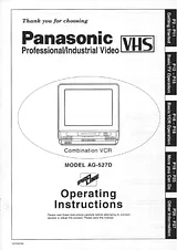 Panasonic ag-527 ユーザーズマニュアル