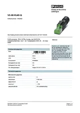 Phoenix Contact RJ45 plug-in connector VS-08-RJ45-Q 1402420 1402420 数据表