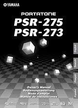 Yamaha PSR- 273 Manual Do Utilizador