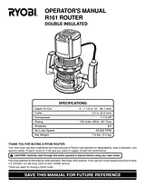 Porter-Cable R161 Manuel D’Utilisation