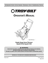 Troy-Bilt Squall2100 Manuel D’Utilisation