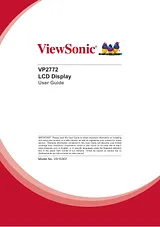 Viewsonic VP2772 ユーザーズマニュアル