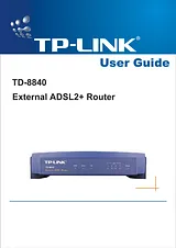 TP-LINK External ADSL2+ Rounter Справочник Пользователя