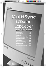 NEC LCD2000 Manual Do Utilizador