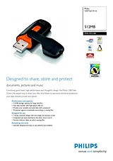 Philips USB Flash Drive FM51FD10B 512MB Leaflet
