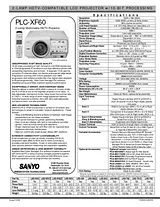 Sanyo PLC-XF60 Dépliant