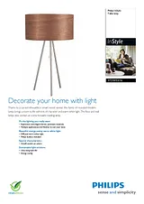 Philips Table lamp 37259/53/16 372595316 Folheto
