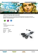 Conceptronic USB 2.0 FlexHub with miniUSB C05-155 プリント
