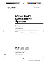 Sony CMT-M90DVD User Manual