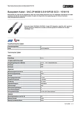 Phoenix Contact Bus system cable SAC-2P-MSB/ 0,5-910/FSB SCO 1518119 1518119 Data Sheet