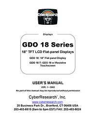 CyberResearch GDO 18 사용자 설명서
