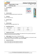 Conrad Energy Alkaline AAA Battery x4 pc(s) 658017 Data Sheet