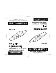 Health O Meter Compact Infrared Ear Thermometer Manual Do Utilizador