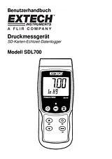 Extech Digital Manometer SDL700 Справочник Пользователя