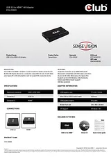 CLUB3D SenseVision USB 3.0 to HDMI 4K Graphics Adapter CSV-2302H Prospecto
