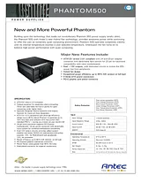 Antec Phantom 500PGB  500 Watt ATX12V v2.0 PSU PHANTOM500-PEC Листовка