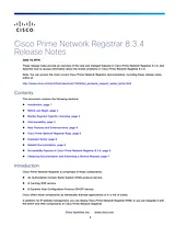 Cisco Cisco Prime Network Registrar 8.3 Notas de publicación