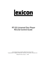 Lexicon RT-20 User Guide
