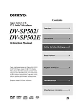 ONKYO dv-sp502 Manual De Usuario