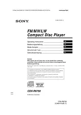 Sony CDX-R6750 Manuel D’Utilisation