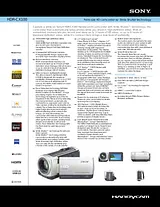 Sony HDR-CX100 Guia De Especificação