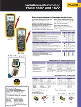 Fluke 1577 Insulation measuring device, 500/1000 V 2157280 Data Sheet
