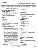 Toshiba x770-bt5g23 Guide De Spécification