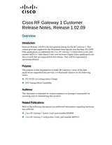 Cisco Cisco RF Gateway 1 發佈版本通知