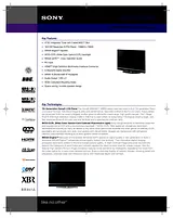 Sony kdl-v26xbr1 Specification Guide