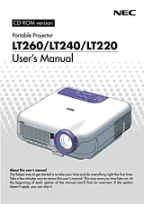NEC LT220 Manual Do Utilizador