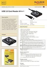 DeLOCK USB 3.0 Card Reader All in 1 91704 Datenbogen