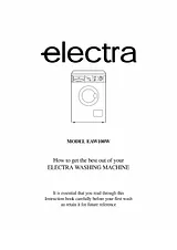 Electrolux electra eaw100w Справочник Пользователя