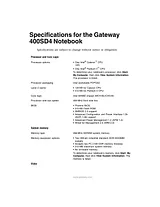 Gateway 400SD4 User Manual
