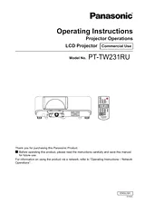Panasonic PT-TW231RU User Manual