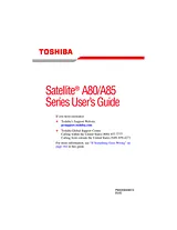 Toshiba A85 Manuel D’Utilisation
