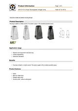 Lappkabel EPIC® H-A 3 TGV M20 plastic sleeves housing 19426000 Ficha De Dados