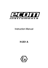 Ecom Instruments H-251 A Manual De Usuario
