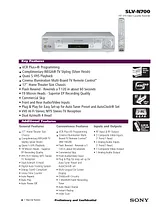 Sony SLV-N700 Guia De Especificação