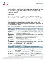 Cisco Cisco MCS 7835-I2 Guía De Información