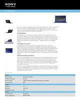 Sony VPCZ214GX Specification Guide